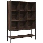 vidaXL Boekenkast 102x30x141,5 cm bewerkt hout bruin eikenkleur