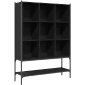 vidaXL Boekenkast 102x30x141,5 cm bewerkt hout zwart