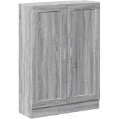 vidaXL Boekenkast 82,5x30,5x115 cm bewerkt hout grijs sonoma eiken