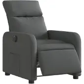 vidaXL Fauteuil elektrisch verstelbaar stof donkergrijs