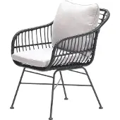 Garden Impressions GI Margriet wicker dining tuinstoel - Zwart