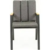 Vita Stapelstoel Kunststof Leather Fauteuil Antraciet