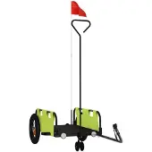 vidaXL Fietsaanhanger, groen, Oxford-stof en ijzer