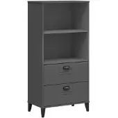 vidaXL Boekenkast VIKEN 60x35x123 cm bewerkt hout antracietgrijs