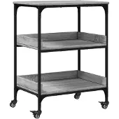 vidaXL Keukenwagen, grijs Sonoma, 60x41x80,5 cm, houtvezel