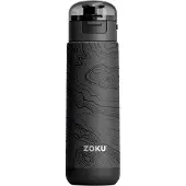 Zoku Thermosbeker, 0.5 L, RVS/Polypropyleen, BPA vrij, Zwart met Print -