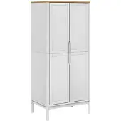 vidaXL Kledingkast FLORO 77x53x171 cm massief grenenhout wit