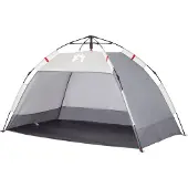 vidaXL strandtent 2-persoons waterdicht snelontgrendeling grijs