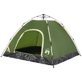 vidaXL Tent 3-persoons snelontgrendeling groen