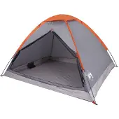 vidaXL Koepeltent 4-persoons waterdicht grijs en oranje