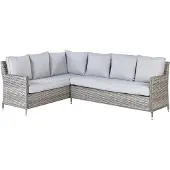 Beliani LACONA - Loungeset-Grijs-PE rotan