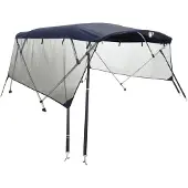 vidaXL Biminitop 4 bogen met mesh zijwanden 243x(200-213)x137 cm