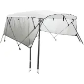 vidaXL Biminitop 4 bogen met mesh zijwanden 243x(200-213)x137 cm