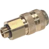 Parker Messing DN 15 Luchtkoppeling Snelkoppeling G 1 inch Buitendraad Double Shut-Off