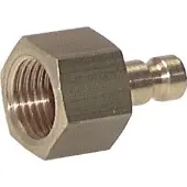 Parker Messing DN 2.7 (Micro) Luchtkoppeling Insteeknippel G 1/8 inch Binnendraad Double Shut-Off