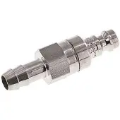 Parker RVS 316L DN 5 Luchtkoppeling Insteeknippel 8 mm Slangpilaar Double Shut-Off