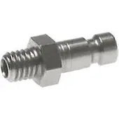 Parker RVS 316L DN 2.7 (Micro) Luchtkoppeling Insteeknippel G 1/8 inch Buitendraad Double Shut-Off