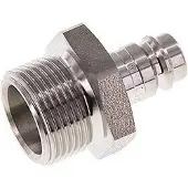 Parker RVS 316L DN 10 Luchtkoppeling Insteeknippel G 3/4 inch Buitendraad