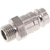 Parker RVS DN 10 Luchtkoppeling Insteeknippel G 1/4 inch Buitendraad