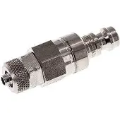 Parker RVS 316L DN 5 Luchtkoppeling Insteeknippel 4x6 mm Push-On Double Shut-Off