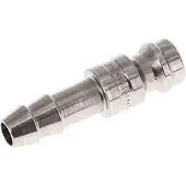 Parker RVS 316L DN 5 Luchtkoppeling Insteeknippel 6 mm Slangpilaar