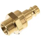 Tameson Messing DN 7.2 (Euro) Luchtkoppeling Insteeknippel G 3/8 inch Buitendraad Double Shut-Off
