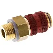Tameson Messing DN 5 Rood Luchtkoppeling Snelkoppeling G 1/4 inch Buitendraad