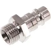 Parker RVS 316L DN 7.2 (Euro) Luchtkoppeling Insteeknippel G 1/4 inch Buitendraad