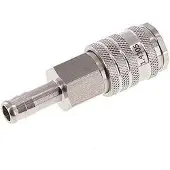 Tameson RVS DN 7.8 Luchtkoppeling Snelkoppeling 9 mm Slangpilaar Double Shut-Off
