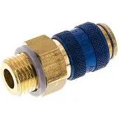 Tameson Messing DN 5 Blauw Luchtkoppeling Snelkoppeling G 1/4 inch Buitendraad