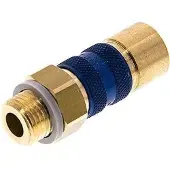 Tameson Messing DN 5 Blauw-Coded Luchtkoppeling Snelkoppeling G 1/4 inch Buitendraad