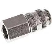 Parker RVS 316L DN 5 Luchtkoppeling Snelkoppeling G 1/4 inch Binnendraad