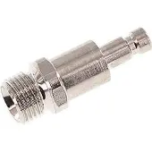 Parker Vernikkeld Messing DN 2.7 (Micro) Luchtkoppeling Insteeknippel G 1/8 inch Buitendraad Double Shut-Off