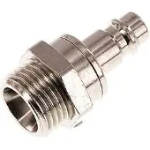 Tameson Vernikkeld Messing DN 7.2 (Euro) Luchtkoppeling Insteeknippel G 1/2 inch Buitendraad Double Shut-Off
