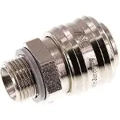 Tameson Vernikkeld Messing DN 7.2 (Euro) Luchtkoppeling Snelkoppeling G 3/8 inch Buitendraad Double Shut-Off