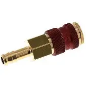 Parker Messing DN 7.2 (Euro) Rood-Coded Luchtkoppeling Snelkoppeling 9 mm Slangpilaar
