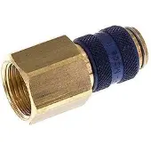 Tameson Messing DN 5 Blauw Luchtkoppeling Snelkoppeling G 3/8 inch Binnendraad