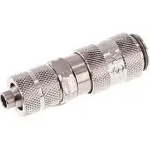 Parker RVS 316L DN 2.7 (Micro) Luchtkoppeling Snelkoppeling 4x6 mm Push-On