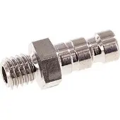 Parker RVS 316L DN 2.7 (Micro) Luchtkoppeling Insteeknippel M5 Buitendraad