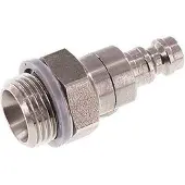 Tameson RVS DN 5 Luchtkoppeling Insteeknippel G 3/8 inch Buitendraad Double Shut-Off