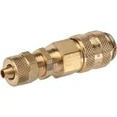 Tameson Messing DN 5 Luchtkoppeling Snelkoppeling 6x8 mm Push-On Schotkoppeling Double Shut-Off