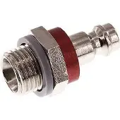 Tameson Vernikkeld Messing DN 5 Rood Luchtkoppeling Insteeknippel G 1/4 inch Buitendraad