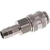 Tameson RVS DN 5 Luchtkoppeling Snelkoppeling 9 mm Slangpilaar Double Shut-Off