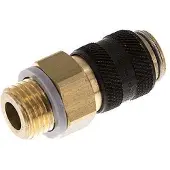 Tameson Messing DN 5 Zwart Luchtkoppeling Snelkoppeling G 1/4 inch Buitendraad