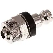 Tameson Vernikkeld Messing DN 5 Zwart Luchtkoppeling Insteeknippel 6x8 mm Push-On