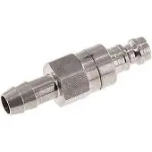 Tameson RVS DN 5 Luchtkoppeling Insteeknippel 8 mm Slangpilaar Double Shut-Off