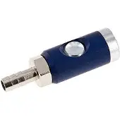 Tameson Gehard staal DN 7.4 Safety Luchtkoppeling Snelkoppeling met Drukknop 10 mm Slangpilaar