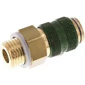 Tameson Messing DN 5 Groen Luchtkoppeling Snelkoppeling G 1/4 inch Buitendraad