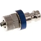 Tameson Vernikkeld Messing DN 5 Blauw Luchtkoppeling Insteeknippel 4x6 mm Push-On