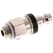 Tameson Vernikkeld Messing DN 5 Zwart Luchtkoppeling Insteeknippel G 1/8 inch Buitendraad Double Shut-Off
